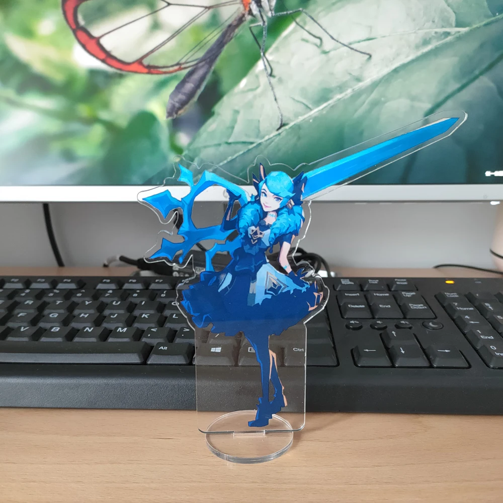

New Version of League of Legends Gwen LOL Acrylic Desktop Stand Game Lovers Ornaments Model Decoration Desktop Collection