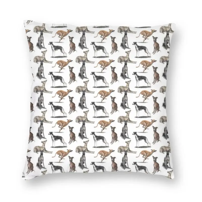 

The Whippet Cushion Covers Sofa Decoration Greyhound Sighthound Dog Square Throw Pillow Case 45x45cm