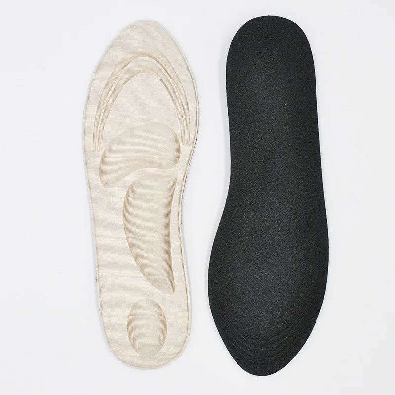 Beige Ортопедические стельки унисекс из мягкой 4D пены с эффектом памяти для обуви, поддержка свода стопы, здоровая Плоская стопа, стельки для ухода за ногами, стельки для обуви, стельки - Color: Beige