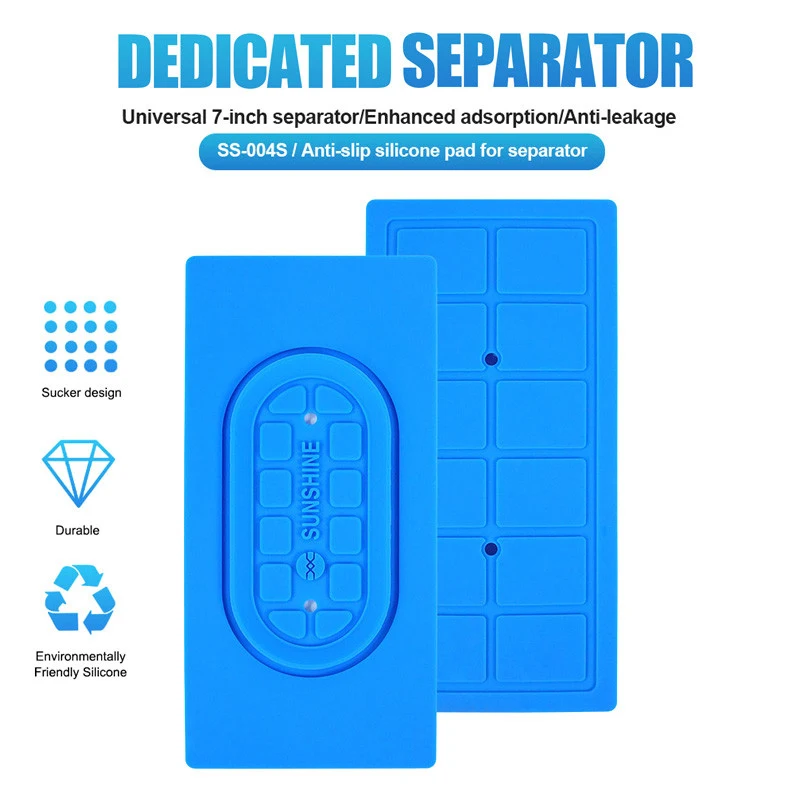 

Silicone Pad Universal Anti-slip Heat-resistant Air-leakage for 7inch Curved Screen Separator Enhanced Adsorption Durable Sucker