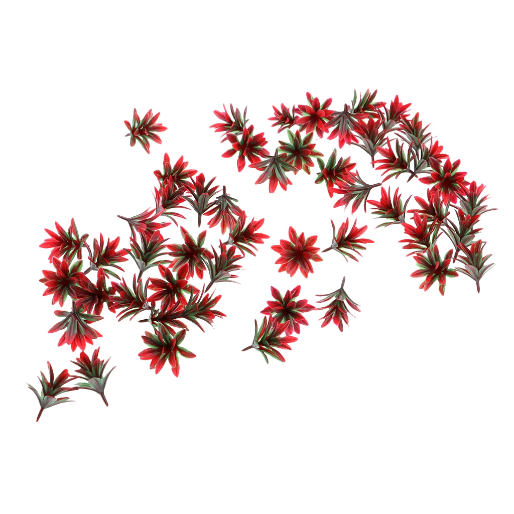 50 шт. железная дорога зеленая Орхидея модель 1:100/1:200 Красный 25 мм|Наборы для сборки