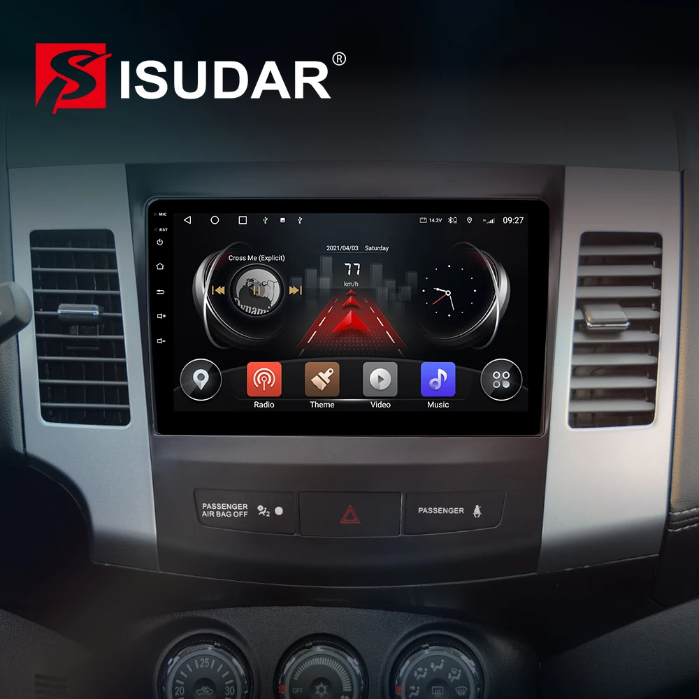 

ISUDAR T72 QLED 4G Android 10 Car Radio For OUTLANDER MITSUBISHI 2007 2008 2009 -2012 GPS Auto Multimedia 8 Core RAM 6GB no 2din