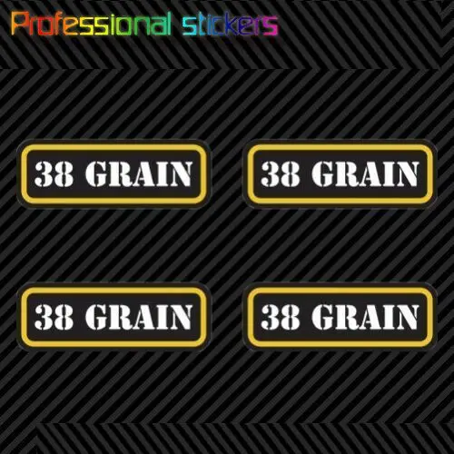 

(4x) 38 Grain Ammo Can Sticker Set Decal Self Adhesive Molon Bullet Type 2 for Car, Laptops, Motorcycles, Office Supplies