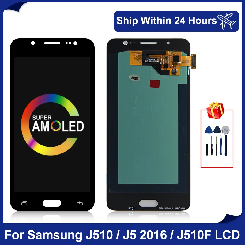 ЖК дисплей 5 2 дюйма AMOLED для Samsung Galaxy J5 2016 J510 J510FN J510M J510Y J510G с сенсорным экраном и