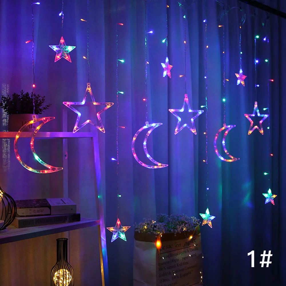 Лидер продаж светодиодная гирсветильник занавес в виде пентаграммы звезды