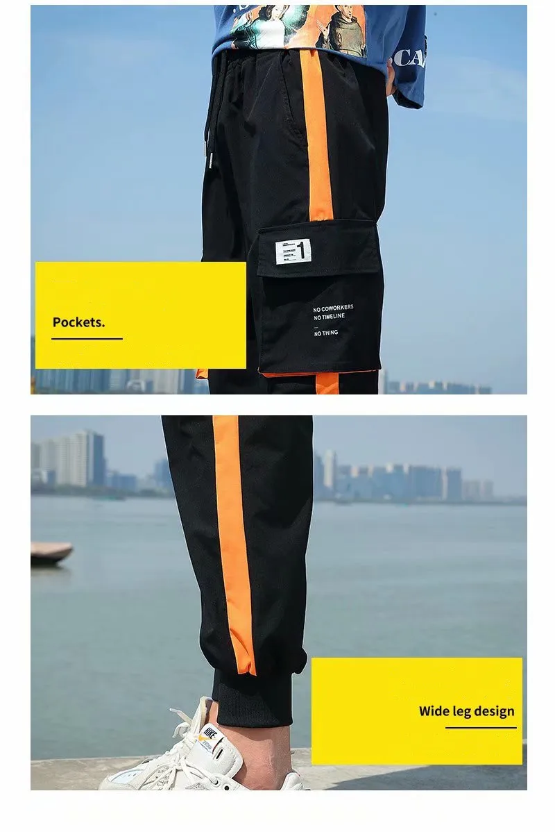

New Men's Pants sweatpants cargo pants Streetwear Casual Side-pockets Pants Men Joggers Pants cotton Man Trousers