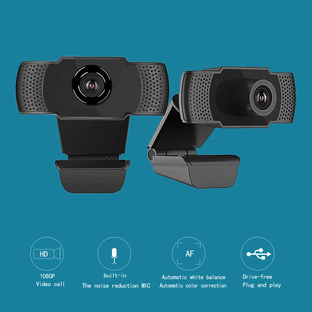 

2.0MP 1080P Full HD Web Camera 360 Rotating USB 2.0 Webcam With Built-In Microphone Plug And Play For Windows PC Computer