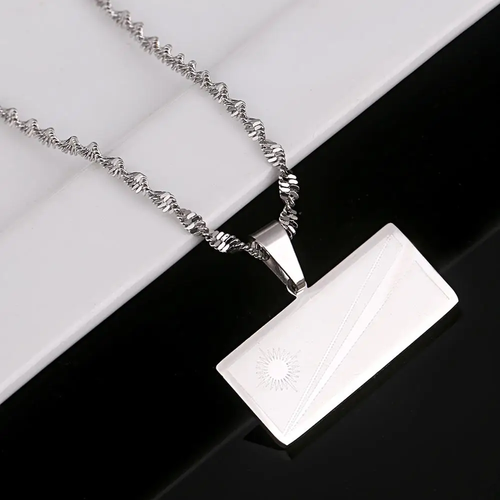 Ожерелья из нержавеющей стали с подвеской в виде Республики Маршалловы