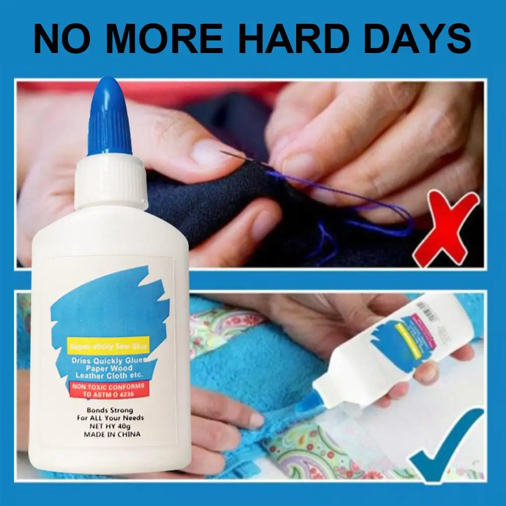 Клей для шитья ткани клей быстрой сварки подшивки одежды жидкий ремонта 30 мл | Дом