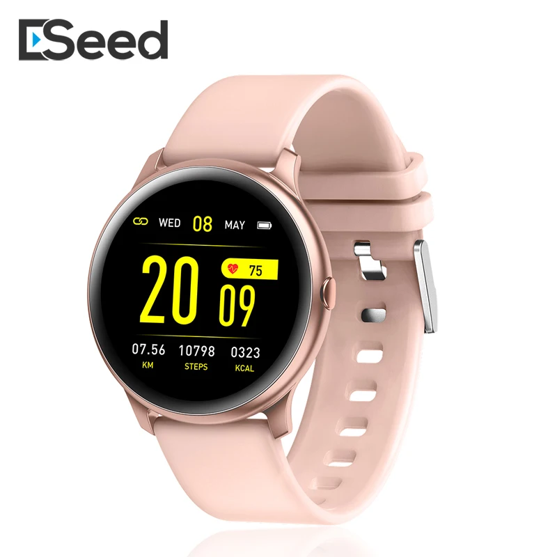 ESEED kw19 женские умные часы 1 3 дюйма тонкие BT4.0 активный пульсометр фитнес браслет
