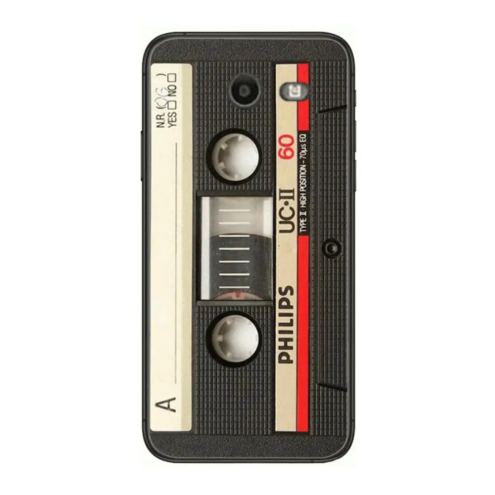 

Popular music cassette Phone Case Hull For Samsung Galaxy J 4 3 5 6 7 8 EU 2018 Plus 2017 Black Shell Art Cell Cover TPU