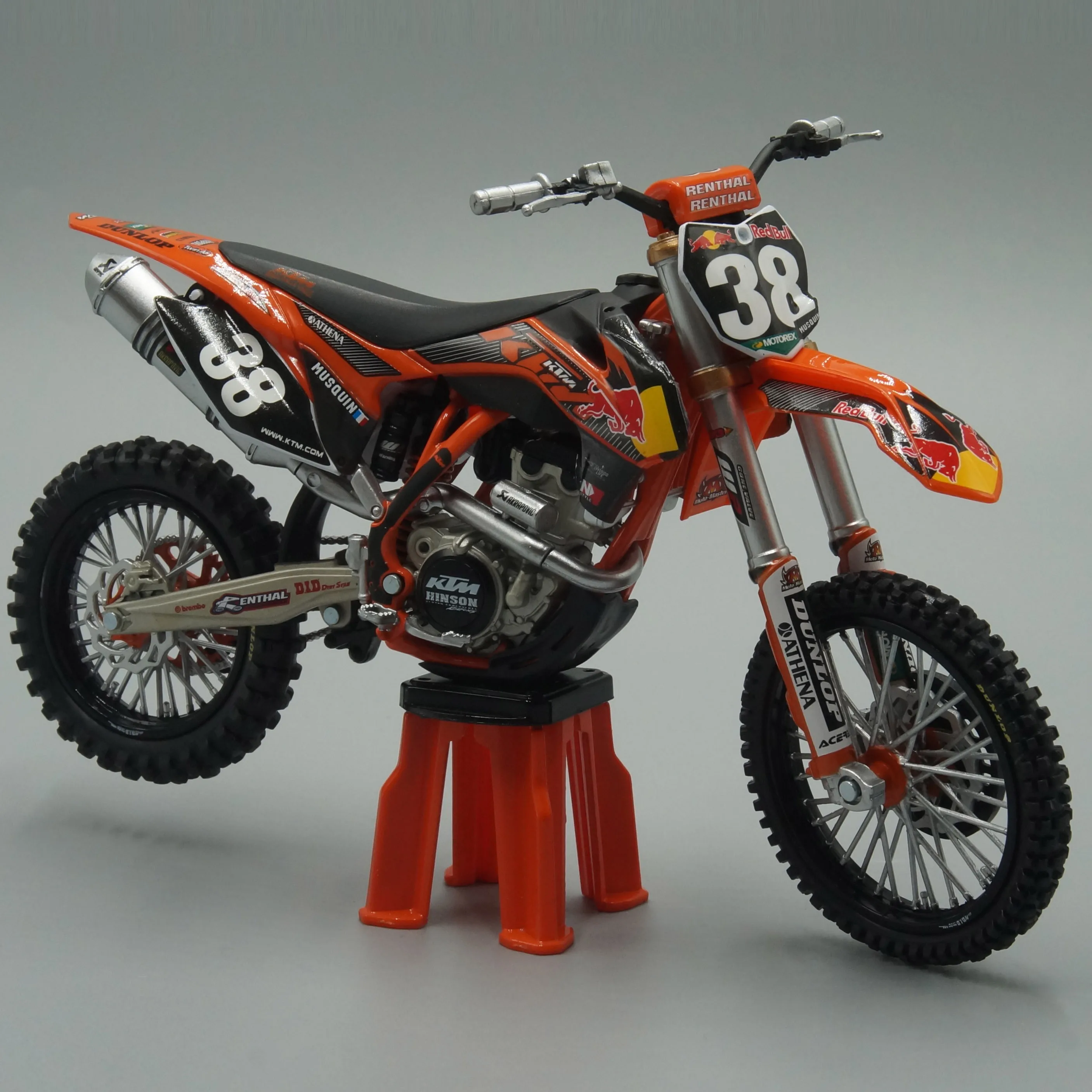 Diecast Model Toy 1:12 250 / 350 SX-F Dirt Bike Miniature Motorcycle Replica For Collection