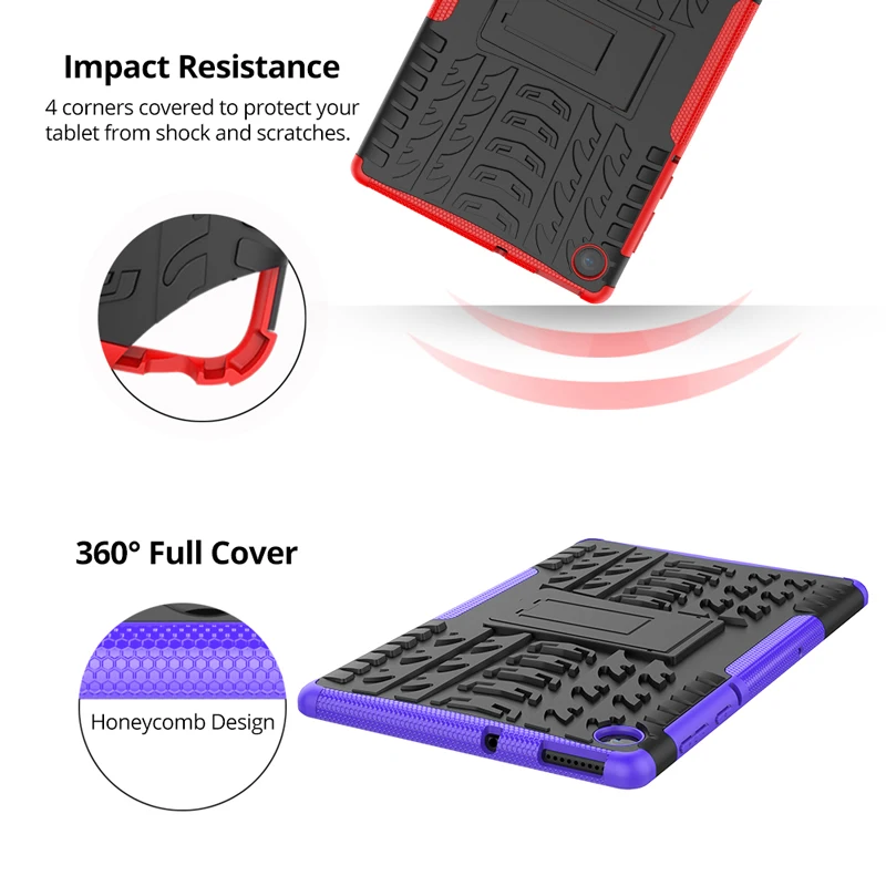 

Case for Lenovo Tab M10 Plus 10.3 FHD TB-X606F TB-X606X Tablet Case with Kickstand Heavy Duty Hybrid Shockproof Protective Cover
