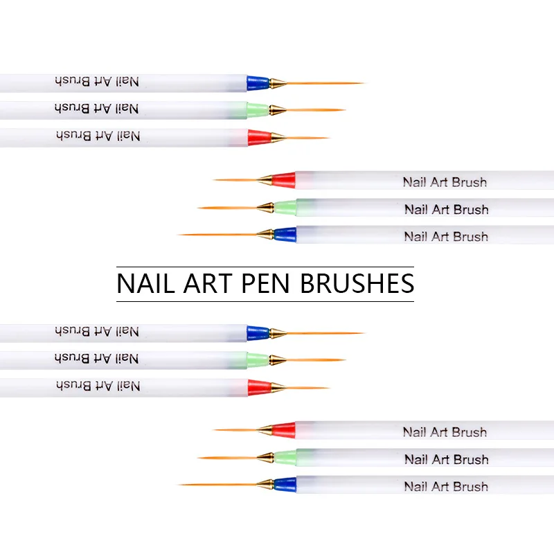 Modelones 3 шт./компл. белый Цвет Пластик ногтей кисть для маникюрный набор ногти