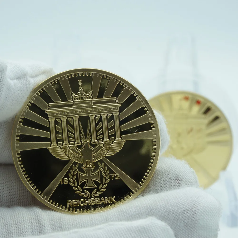 Немецкая памятная монета Deutsche Cross Eagle 24k Gold 1972 немецкая и морская солдатика