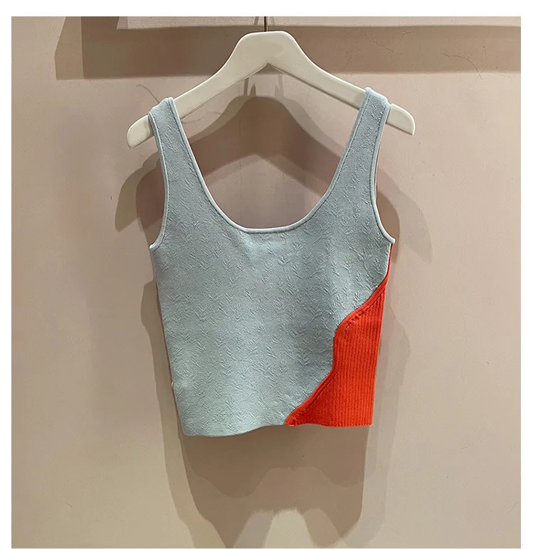 

Women Tops 2021 Spring and Summer New Ladies Stitching Stitching Vest