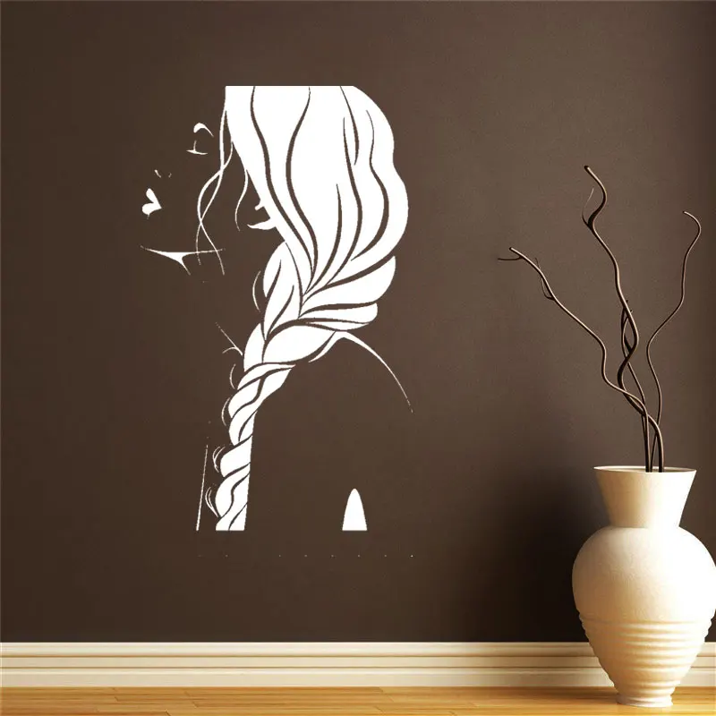 Стикеры на стену для салона красоты DW11572 виниловые наклейки окна женщин лица губ