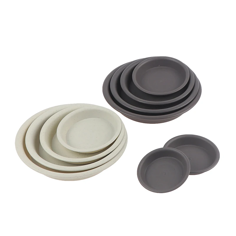 1 шт. Пластик круглый поднос цветочного горшка синий Мерль коричневый горшок