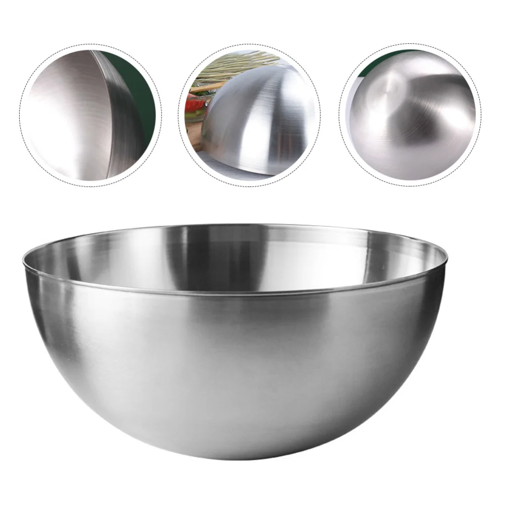 

1pc Household Food Grade Egg Bowl Stainless Steel Cooking Pot Mixing Bowl Silver