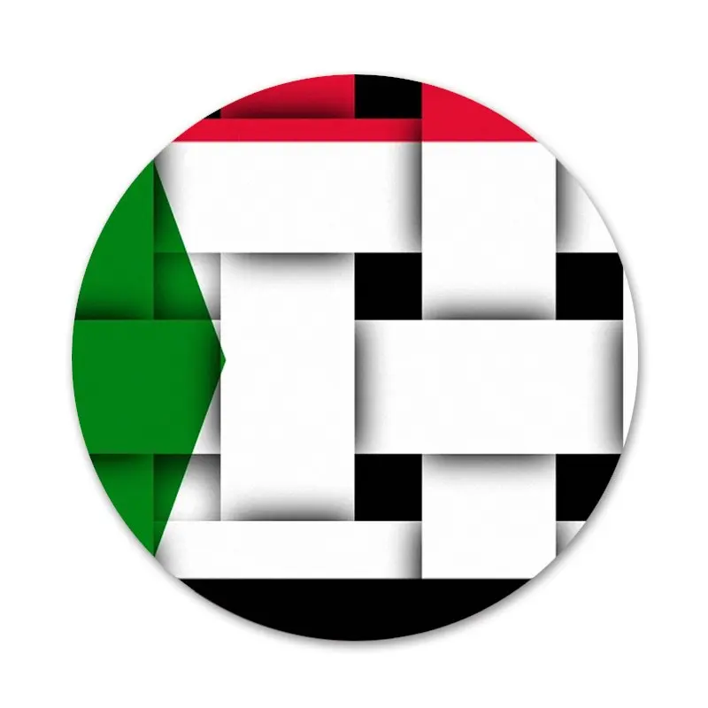 Sudan National flag Icons Pins Badge Decoration Brooches Metal Badges For Backpack 58mm | Дом и сад