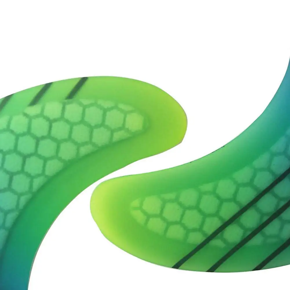 Upsurf логотип FCS плавники G5 для серфинга сотовый плавник из стекловолокна зеленый