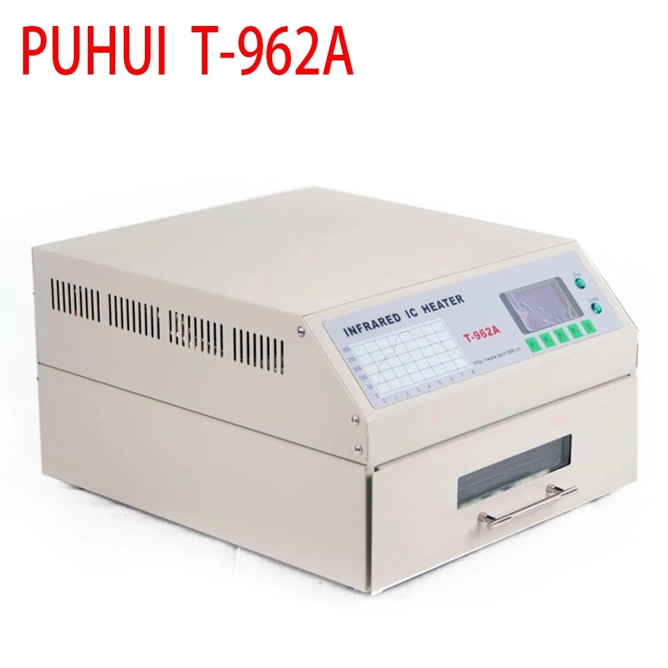 PUHUI T 962A инфракрасный обогреватель T962A настольный печи оплавления BGA SMD SMT паяльная