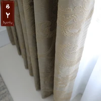 new chinese curtains for living room bedroom jacquard retro loquat leaf simple chinese curtains finished product customization