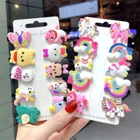 korean version of childrens hairpin hairpin 10 sets baby duck clip girl cute not hurt hair student hair accessories