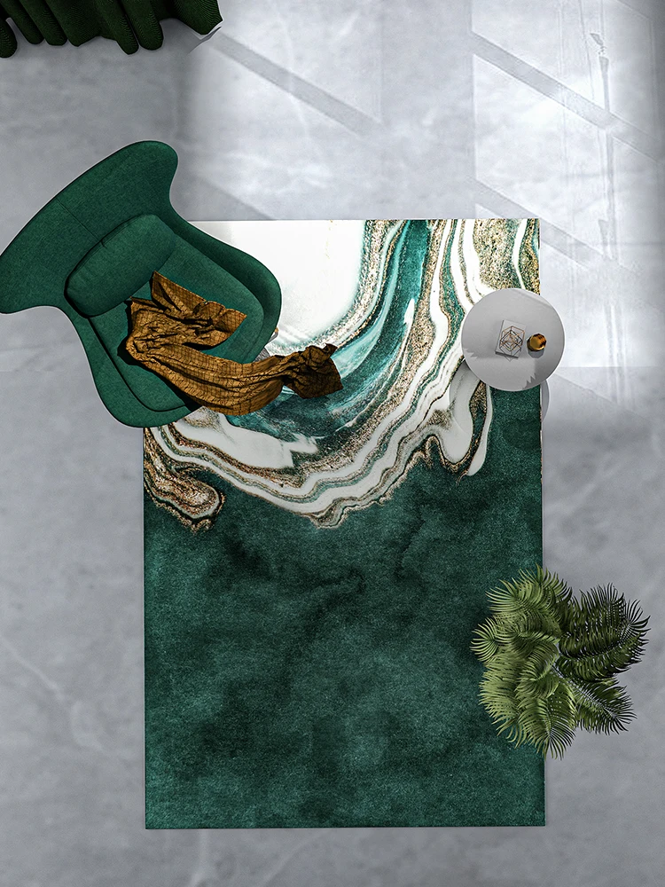 Домашний ковер для гостиной зеленые ковры скандинавские спальни мраморный
