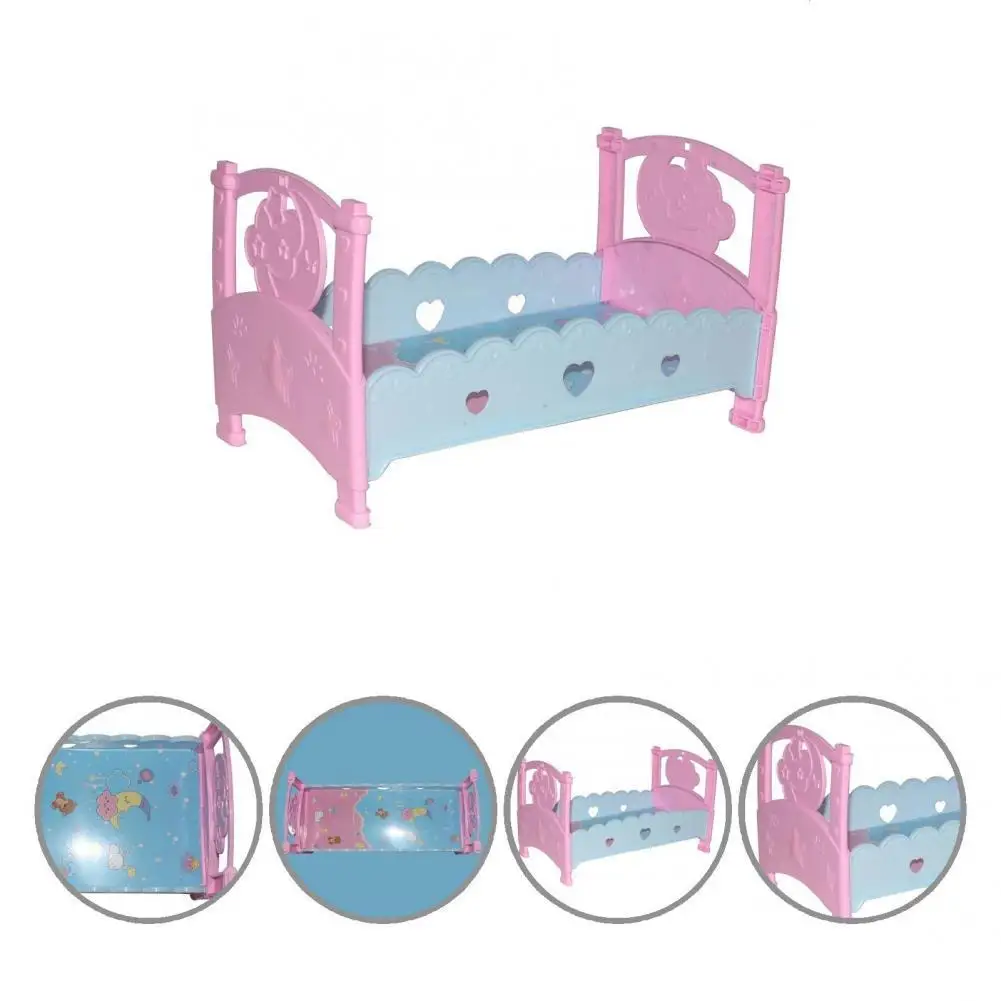 

Pretend Toy Premium Mini Infant Bed Dollhouse Model Anti-crack Detailed Pretend Play Accessories