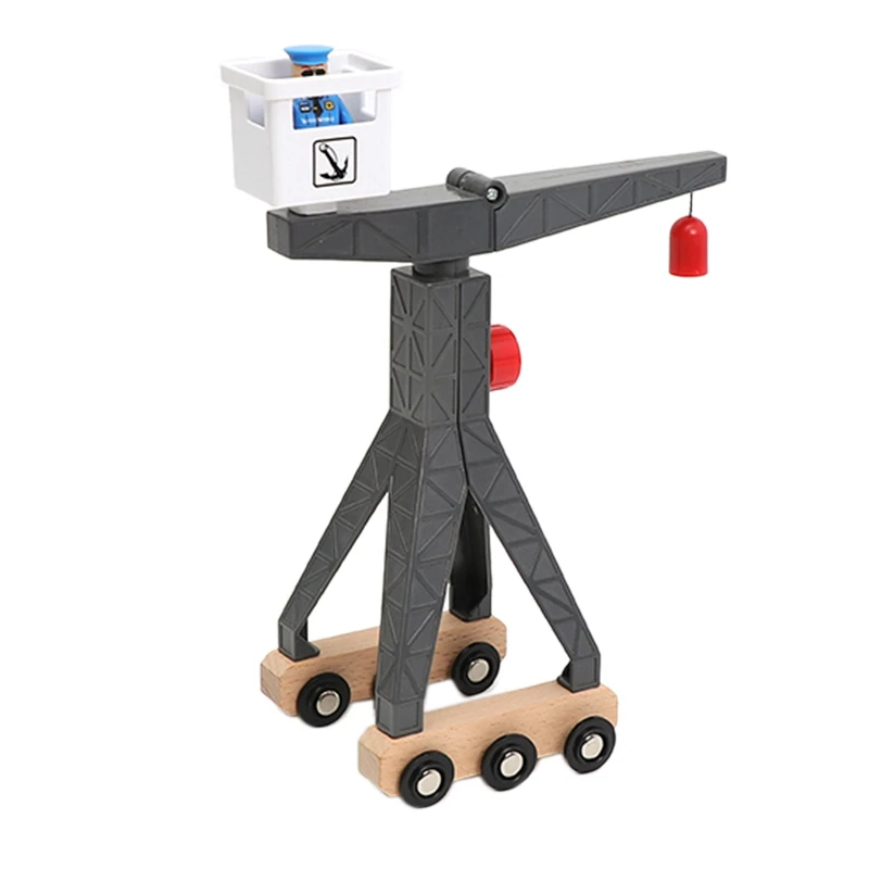 Деревянные краны игрушки деревянный поезд железная дорога аксессуары для модели