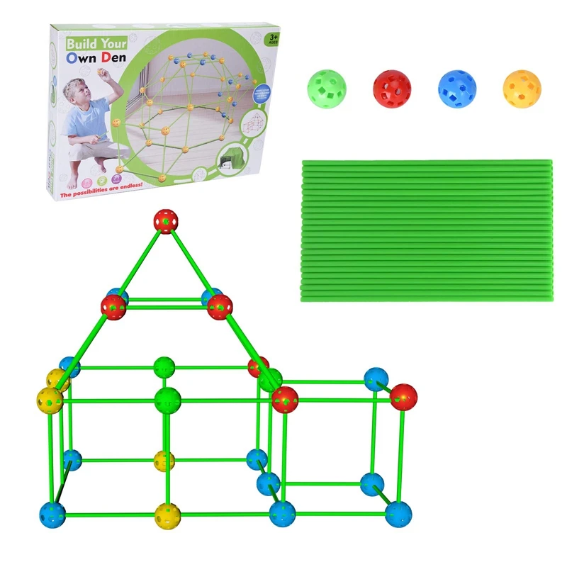 

Светящиеся детские строительные форты, строительные замки, туннели, палатки, набор «сделай сам», 3D игровой дом, строительные игрушки для мал...