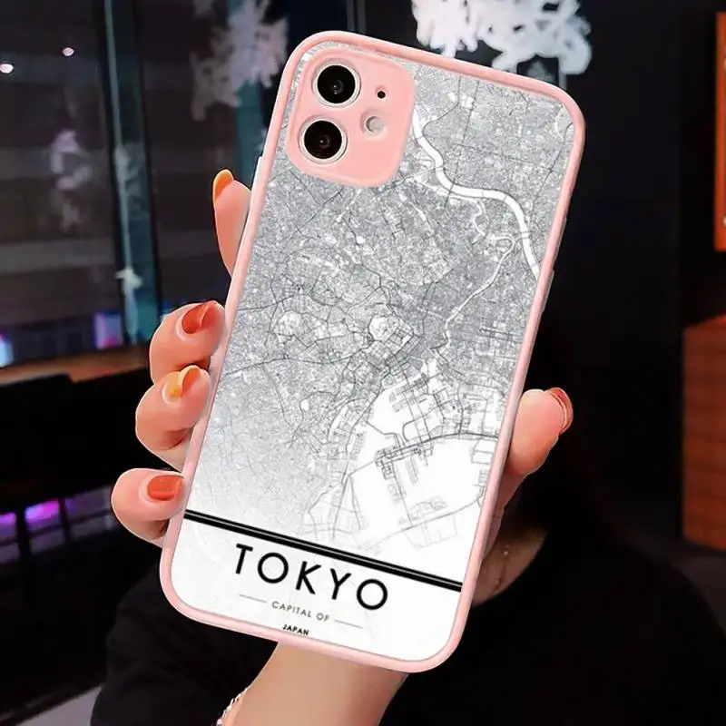 

London Country Sketch City Map luxury Phone Cases shellmatte transparent For iphone 7 8 11 12 plus mini x xs xr pro max cover