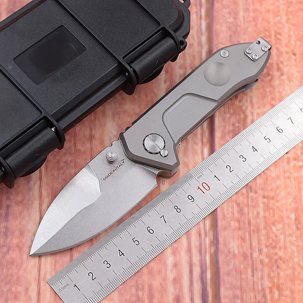 

JUFULE 2021 New Frame Rock TC4 Titanium N690 Folding Blade Ball Bearing Outdoor Kitchen Tactical Camping Hunting EDC Tool Knife