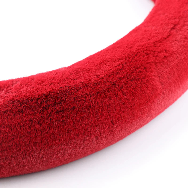 Car Steering Wheel Cover 38CM Plush Protector Decor For Mini Cooper One JCW S Clubman Countryman Universal Accessories | Автомобили и