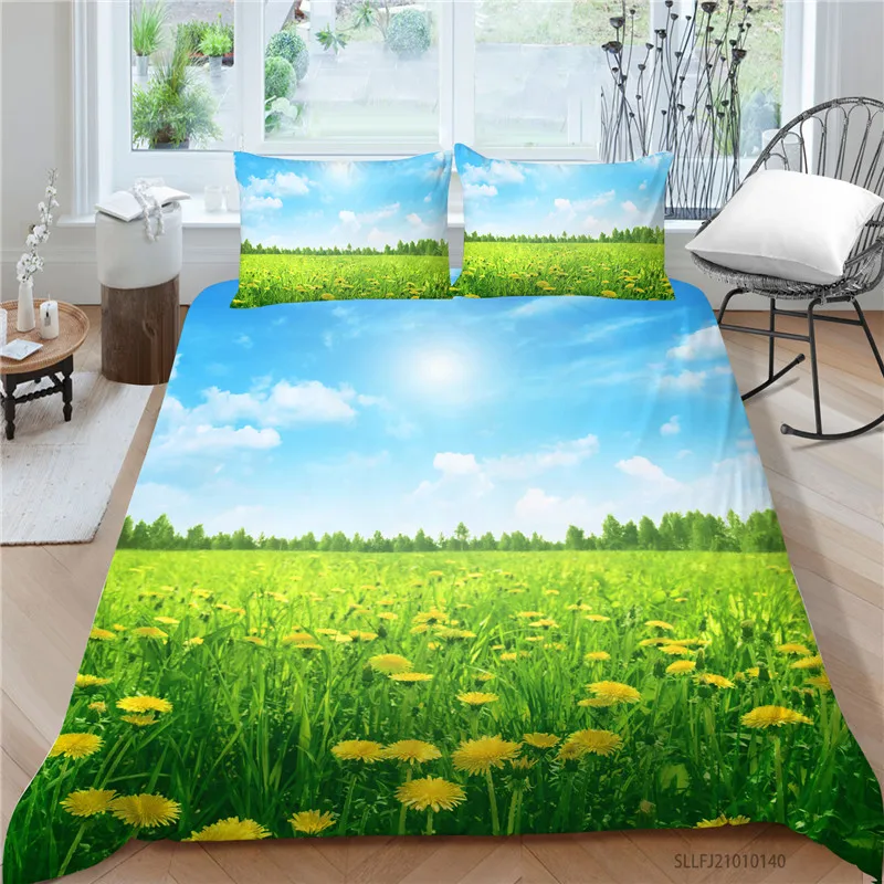 

3D Bedding Set Flowers Sunset Duvet Cover Set 2/3 Pcs Unique Design Bed Set Bedroom Decoration