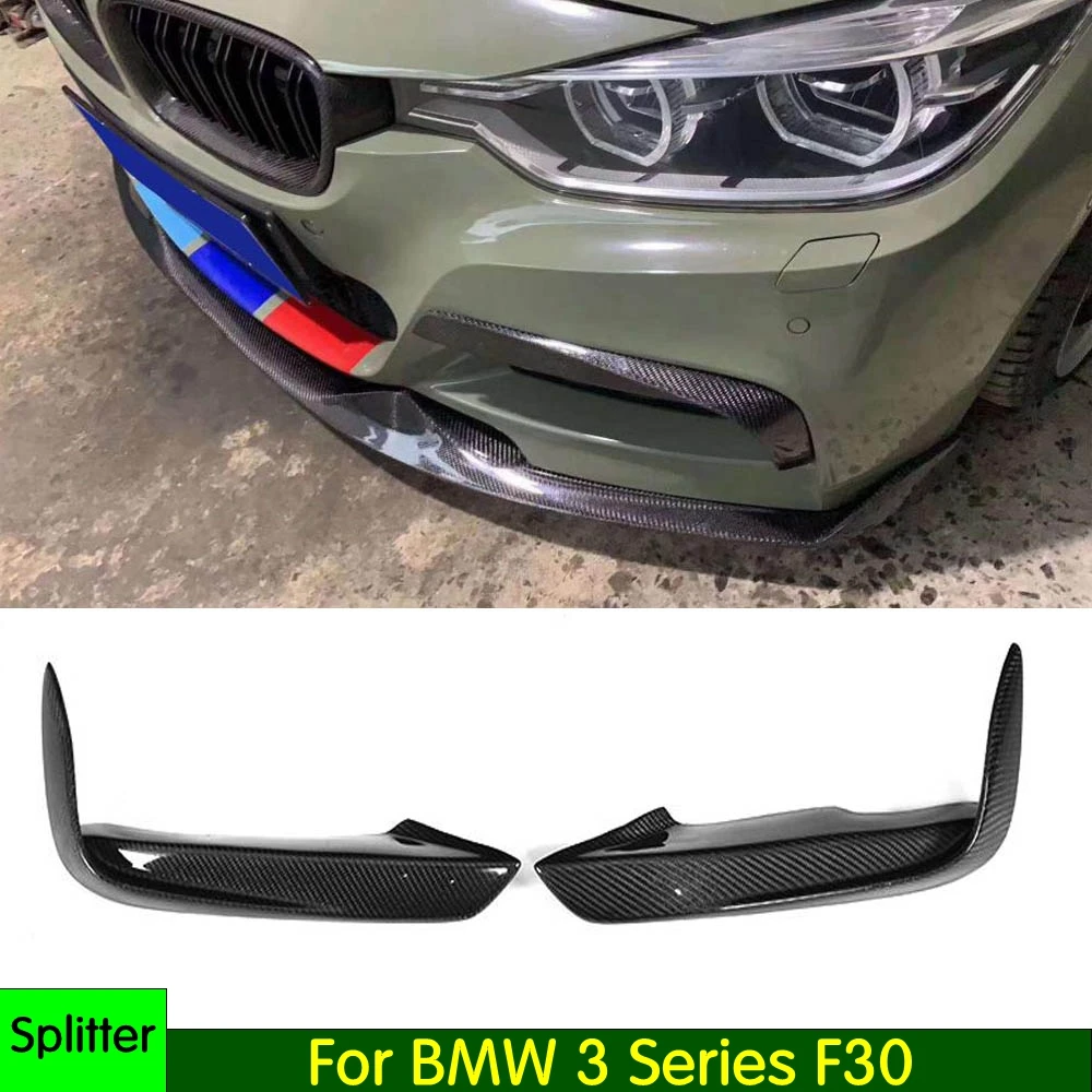 F30 Carbon Fiber Front Bumper Upper Side Splitter Apron for BMW 3 Series 320i 325i 328i 335i 340i 2012+ Splitters | Автомобили и