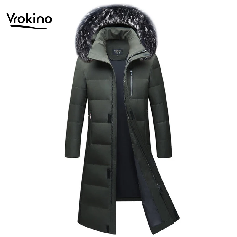 2020 новый зимний пуховик мужской 90% белый утиный пух толстый теплый Молодежный