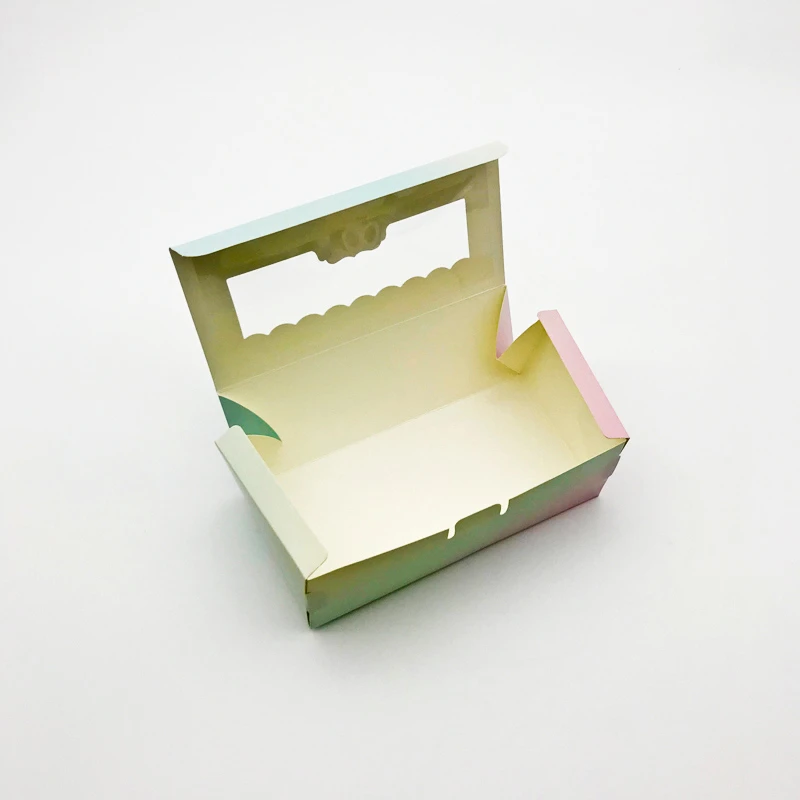 

50 PCS Gift Box Wedding Candy Cookies Cup Cake Paper Gift Packaging Box Window Gift Boxes Wedding Party Favor Kids Supplies