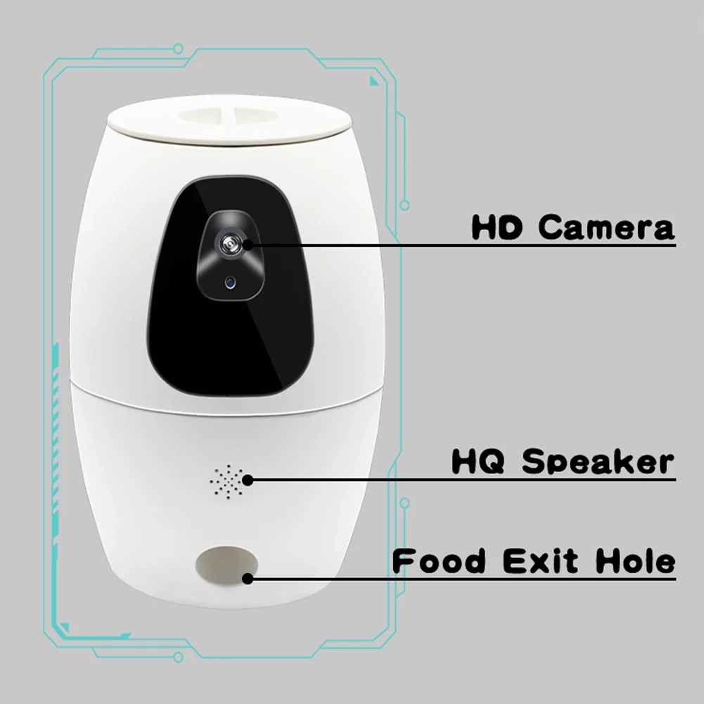 Автоматический Электрический Видео Wi Fi диспенсер для домашних животных смарт