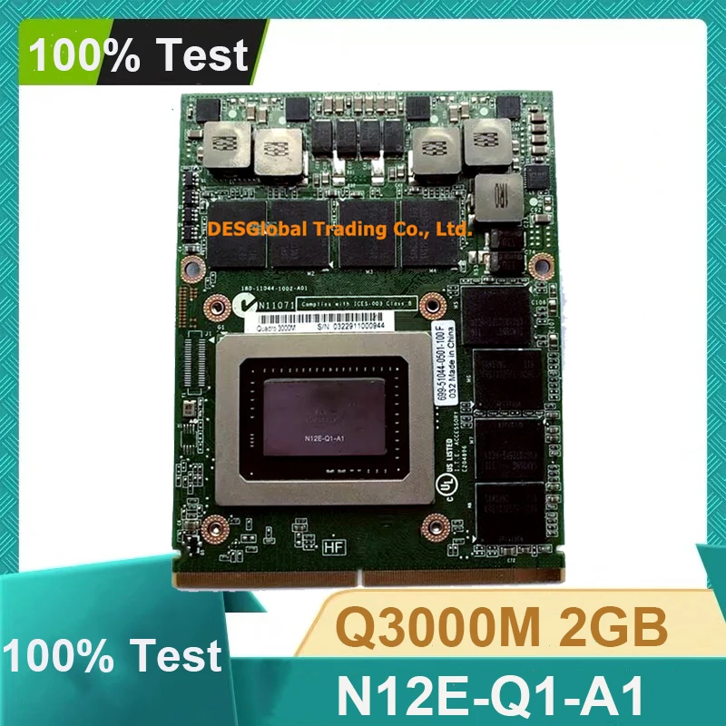 Видеокарта Quadro 3000M Q3000M VGA GPU оригинальная графическая карта для Dell Precision M6600 M6700 M6800