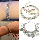 Женский свадебный браслет с кристаллами Стразы очаровательный браслет Дневники вампира Клаус Кэролайн Форбс лук блестящий браслет браслеты