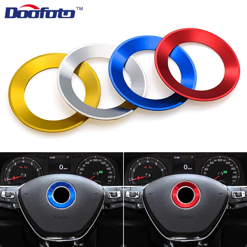 Наклейка на руль Doofoto кольцо для Volkswagen Polo Passat B8 B5 B6 Golf 4 5 6 7 Caddy автомобильные