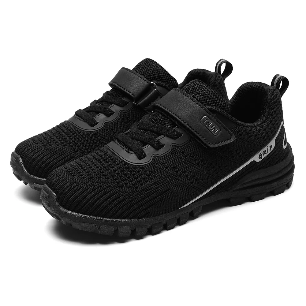 Kids Sneakers Size 30-36 Boys Girls Breathable Mesh Lightweight Knit Running Shoes Outdoor Sports Athletic Walking Tennis Shoes