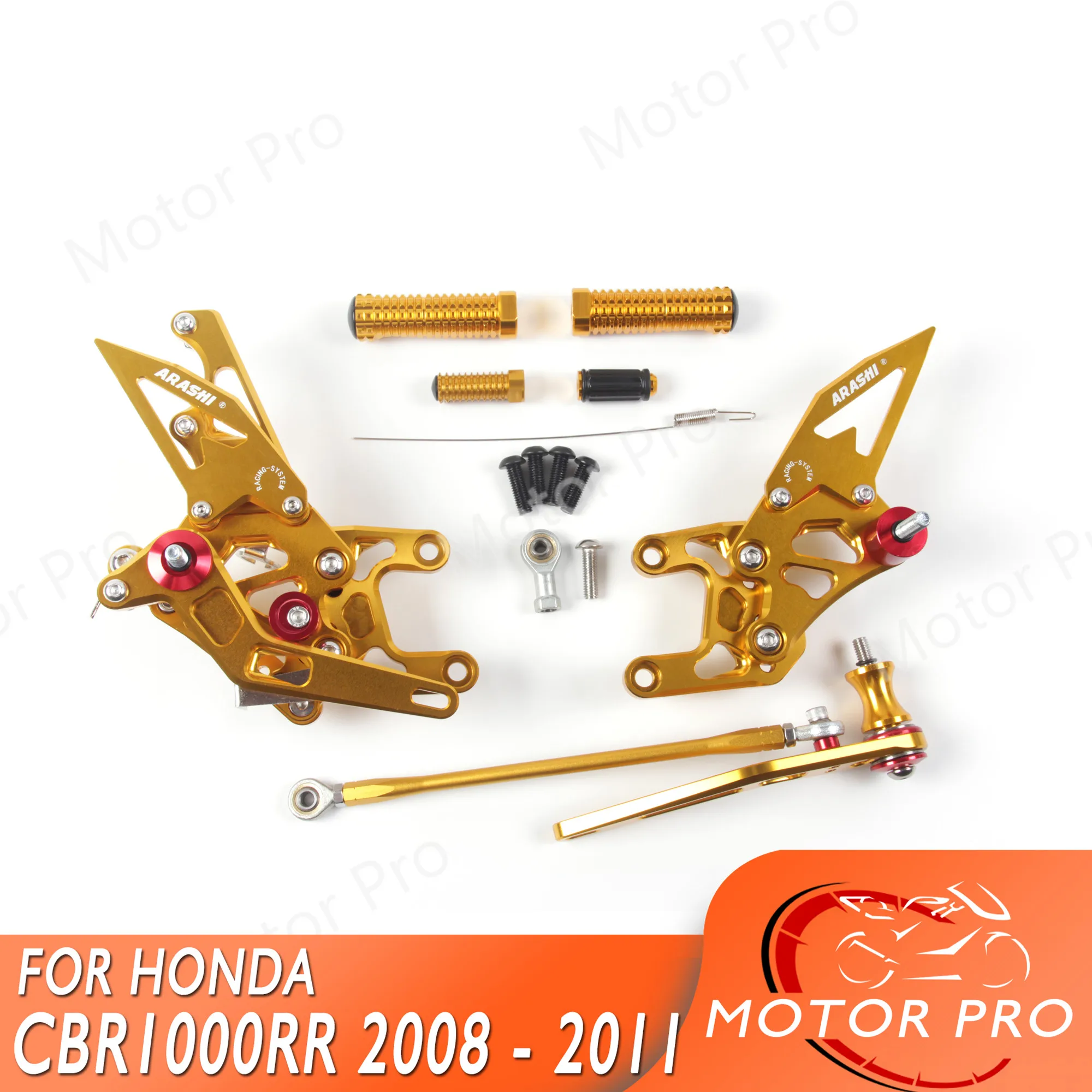 

Adjustable Footrests For Honda CBR1000RR 2008 - 2011 Motorcycle Accessories Foot Peg Rearset Pedal CBR 1000 RR CBR1000 1000RR