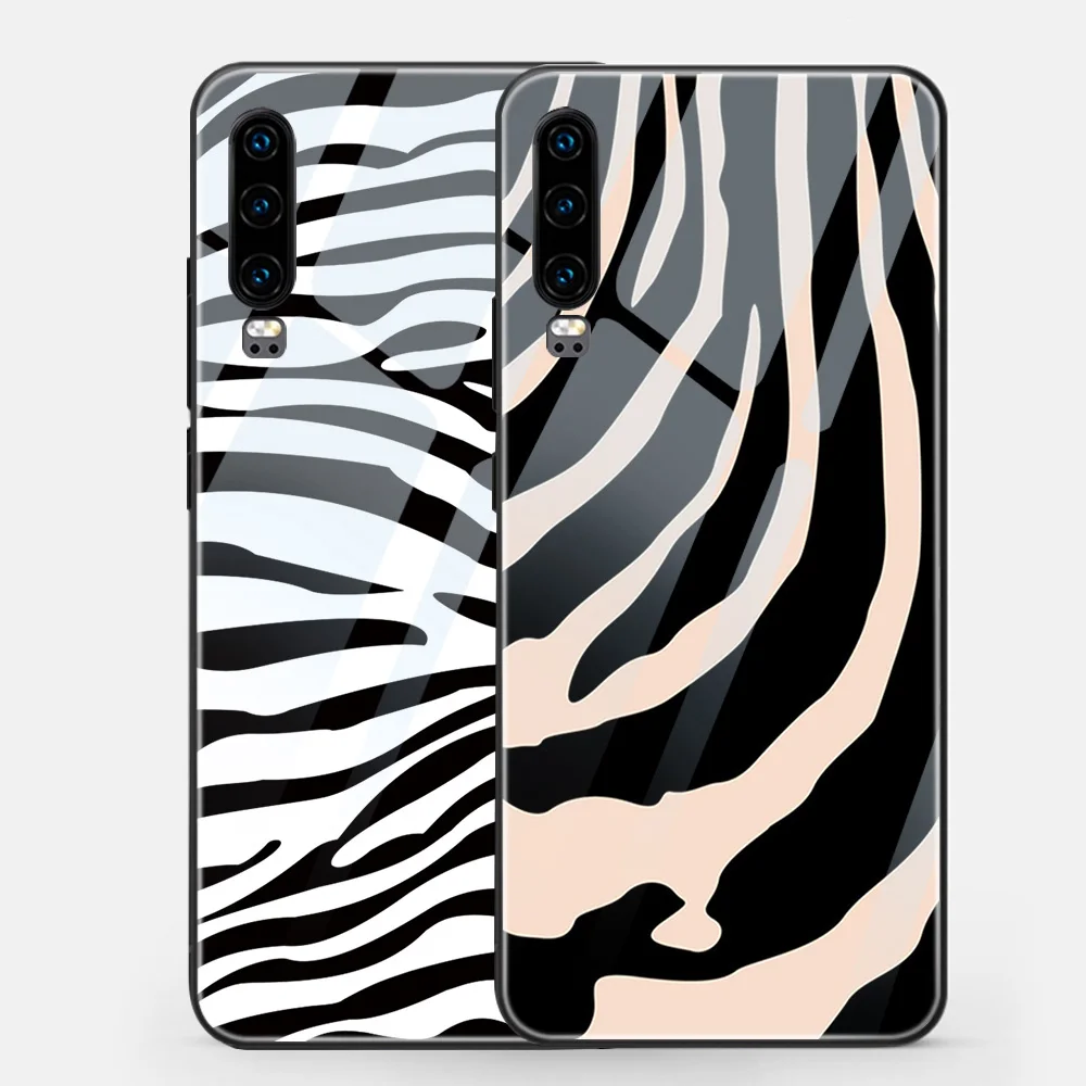 

Fashion Stripes Case For Huawei P30 P20 P40 Lite Pro Mate 40 30 20 Honor 30 20 10 Pro Lite 9X P Smart 2019 Tempered Glass Fundas