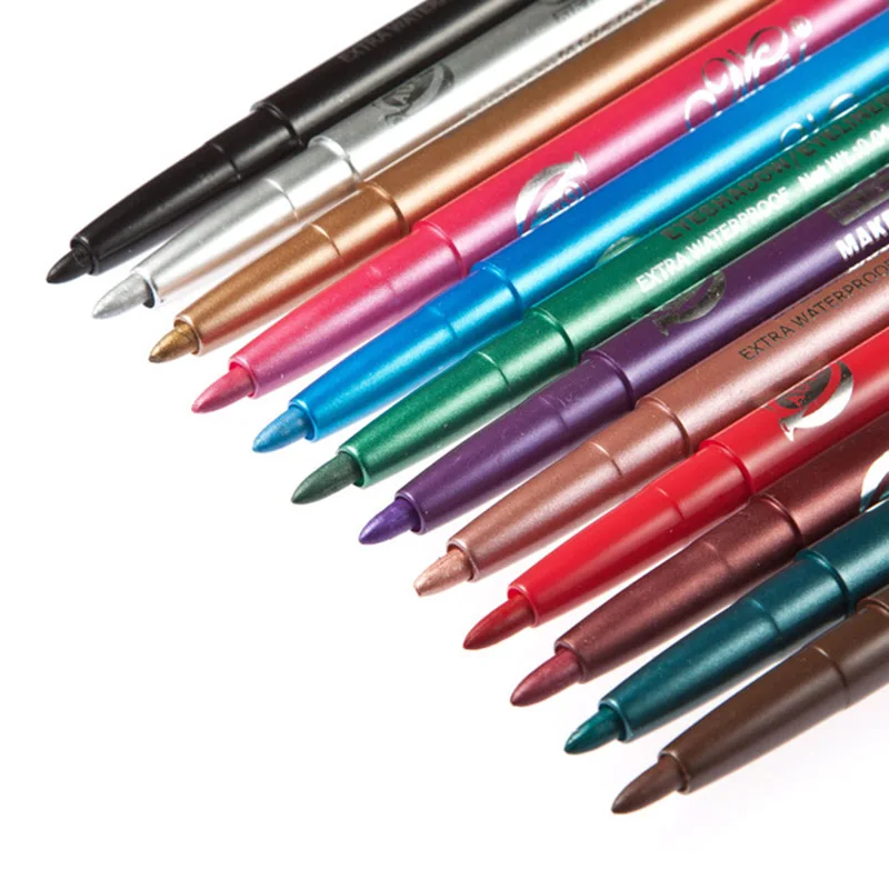 

12 Colors Women Eyeshadow Long-lasting Eyeliner Makeup Cosmetic Tools Water Resistance Anti-allergy MP789