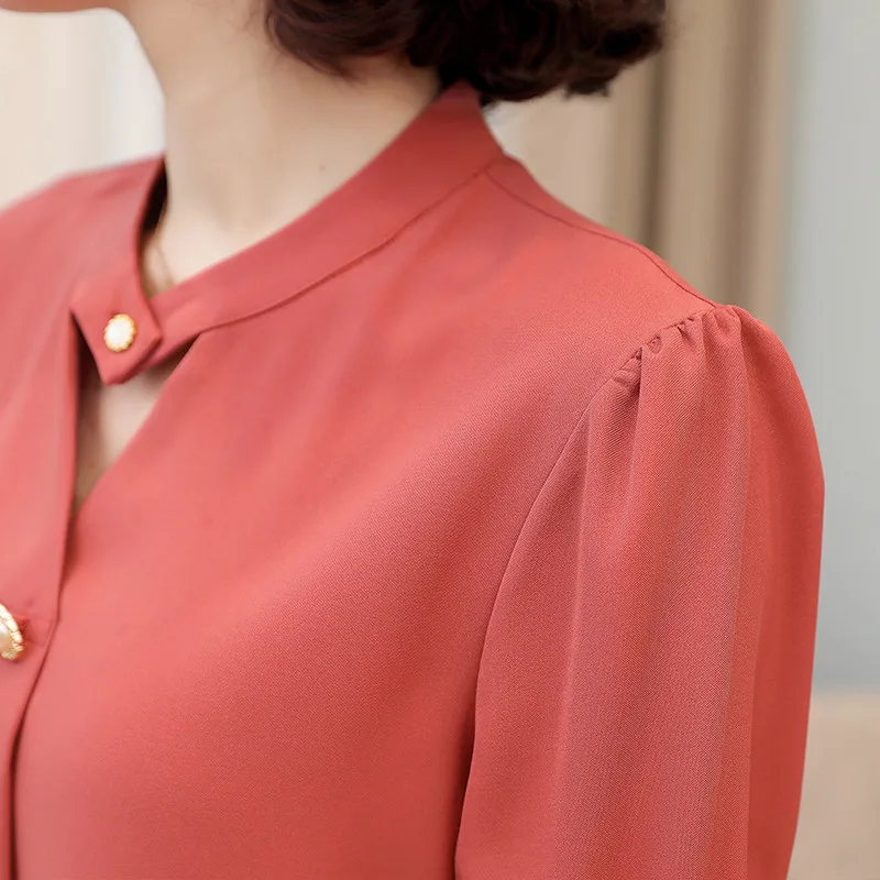 Женская шифоновая рубашка-топ с коротким рукавом размеры до 4XL | одежда