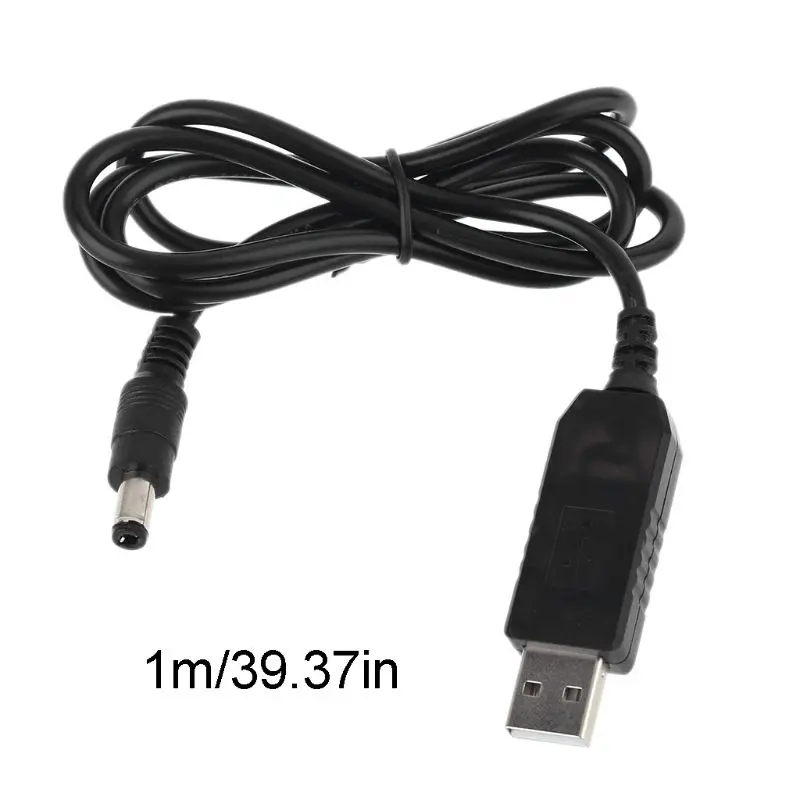 

QC 3.0 USB To DC 12V 1.5A 5.5x2.1mm Step Up Cable Power Boost Line For WiFi Router LED Strip Light and more 12V Devices