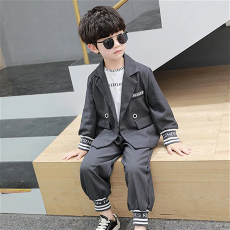 

Boy's suit suit 2021 new children's suit two-piece handsome baby small suit spring and autumn dress trend